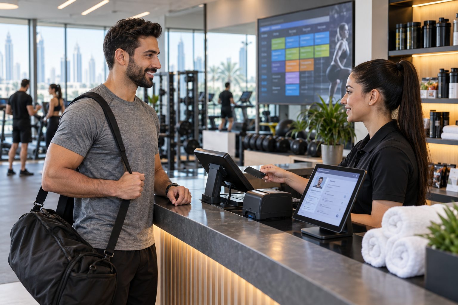 Gyms & fitness centres business using a point-of-sale system